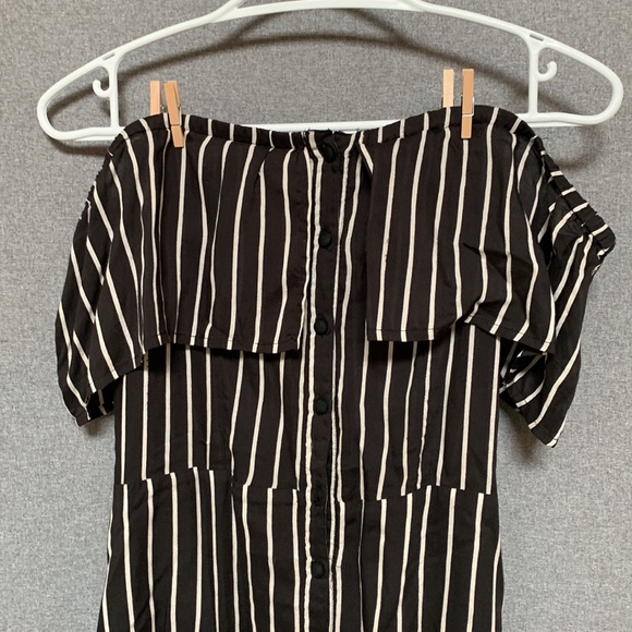 Striped Off-The-Shoulder Dress - Picture 2 of 4